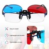 sourcing map Red Blue/Cyan 3D Clip-on Glasses, Anaglyph 3D Viewing