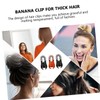 PACKOVE 6pcs Plastic Banana Hair Clips Interlocking Ponytail Holders Non