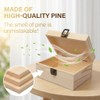 YXFZPAN Small Wooden Box with Hinged Lid - 6.88x4.52x2.36 Inch
