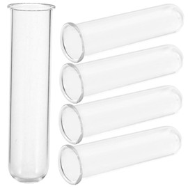 IWOWHERO Glass Test Tube Vase for Plant Propagation 5 Pack Water Tube for Flowers Elegant Home Decor for Office Dinner Parties