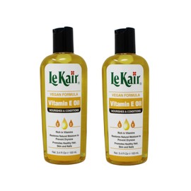 Le Kair Vitamin E Oil Hair & Body Oil - Vegan Formula 3.4 Ounce - 2 Pack