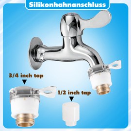 DRELD 6 Piece Garden Quick Coupling Adapter Set, Brass Hose Connector, Rustproof, Thread Hose Connector Coupling for Garden Hoses, Kitchen Tap, Tap