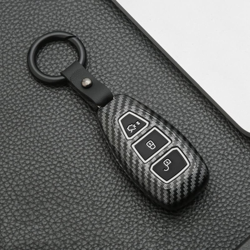 OTMIK ABS Carbon Fiber Car Key Cover Case fit for
