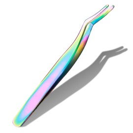 Eyelash Tweezers, Stainless Steel Eyelash Tweezers for Eyelash Extensions, Easy to Apply Curved Tip Eyelash Tweezers, Professional Tweezers, False Eyelash Tweezers Set for Eyelash Extensions