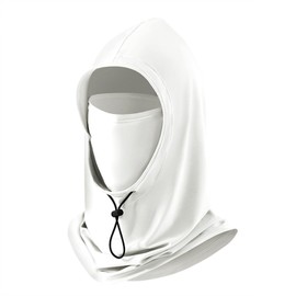 NICEYEA Summer Balaclava Cooling Balaclava UV Protection Breathable Face Mask Cool Face Hood Full Face Mask Motorcycle Bicycle Tube Scarf for Outdoor Sports Cycling Motorcycle Bicycle, White
