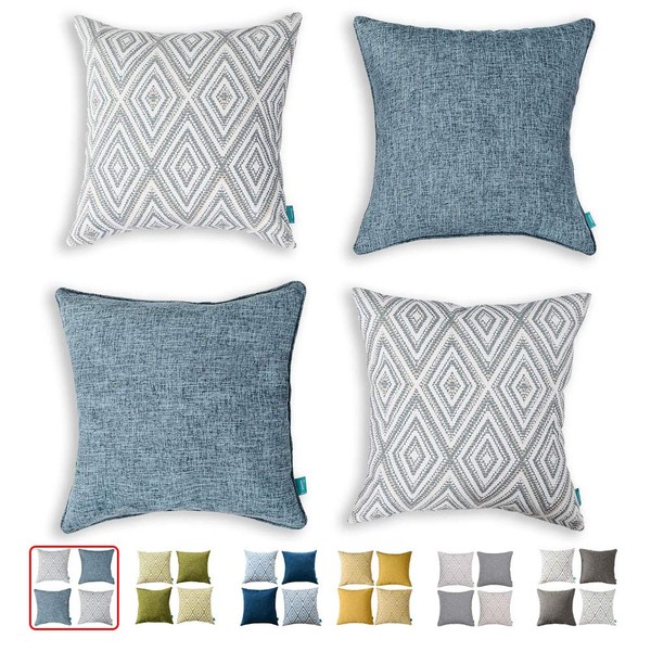 HPUK Decorative Throw Pillow Covers Set of 4 Square Couch