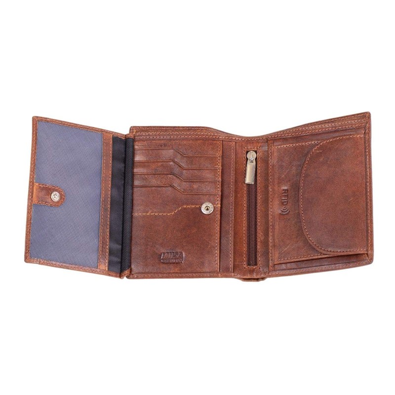 MIKA 42221 - Genuine Leather Wallet in Portrait Format, Wallet