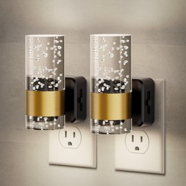 JandCase Night Light, Night Lights Plug into Wall, 2 Pack Dimmable LED Night Light with Adjustable Brightness, Automatic Night Lights Plug in with Auto Light Sensor, 5000K for Bathroom Hallway Decor