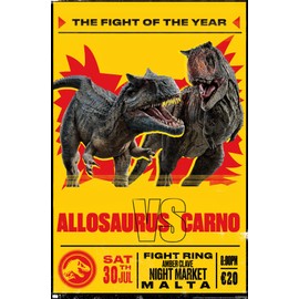 Jurassic World: Dominion - Allosaurus Vs Carno - Poster - Premium Unframed Version, 22x34