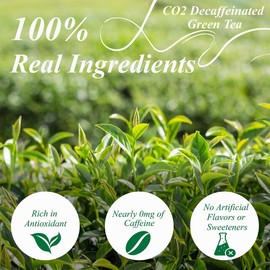 WT WEETEE Decaf Green Tea Bags, 100 Count CO2-Decaffeinated Green Tea, Drink All Day | Super Antioxidant | Resealable Kraft Bag