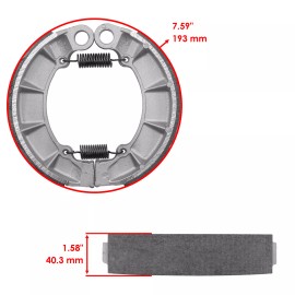 Caltric Front Brake Pads & Rear Shoes for Yamaha XV1100 Virago 1100 1999