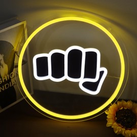 Acrossoce Co bra Sign Kai Neon Sign for Wall Decor, Dimmable Fist Neon Light for Game Room, Bedroom, Man Cave Bar Pub Decor, LED Neon Signs Bar Club Party Gifts for Boys Girls