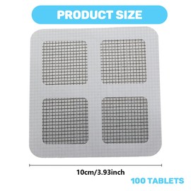 XURJUMI Pack of 100 Disposable Shower Drain Hair Catcher Drain Hair Catcher Mesh Sticker Drain Strainer for Shower Hair Hair Strainer for Sink Strainer for Kitchen Sink Shower Drain Strainer Hair