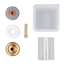 1 Set 5Pcs TIG Welding Torch Glass Cup Electrode Clamp Connector PTFE Front Cover Set for WP 17 WP 18 WP 26