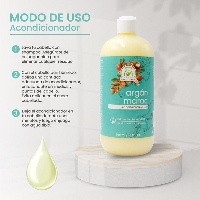 Acondicionador Con Árgan Maroc Productos Mart Mexico 500 Ml