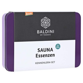 Baldini Sauna Essenzen 3er Set - Probierset mit Geschenkdose - 100% naturreine ätherische Öle in Bio-Qualität - Sauna-Aufguss-Mittel - 3 x 10 ml Saunaöl