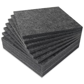 BXI Thickened Sound Absorbing Panels, 12 Pack, 30 x 30 x 1.2 cm, Dense Acoustic Panels, Echo Noise Reduction, Tackable Studio Panels for Wall and Ceiling, Acoustic Treatment (Dark Grey)
