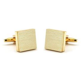 Men's Cuff Links Golden Quadrate Cufflinks