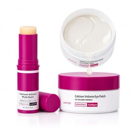 Eye Care Duo – Calcium Multi Balm Stick + Hydrogel Under Eye Patches 60ea (30 Pairs), Hydrating & Smoothing Eyes Treatment, Gentle on Skin, Travel Friendly