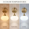 Folux Battery-Operated Modern Brass Wall Sconce Set of 2, Wireless