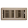 6" X 12" Mobile Home RV Floor Register Vent Grille with Back Dampers - Fixed Blades - 2 Way Deflection - Brown