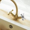 Uonlytech Faucet Handle Replacement Cross-Arm Faucet Handle Zinc Alloy Faucet