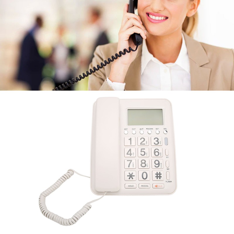 Desk Phone Caller ID Vertical Fixed Hands Free Calling Corded