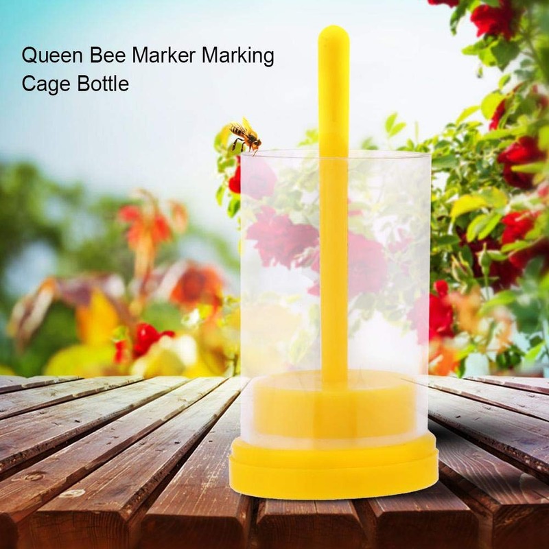 Queen Bee Marker Bottle, 1pc Queen Bee Marking Cage &