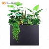 Large Rectangular Black Galvanized Steel Planter Boxes Outdoor Garden Flower