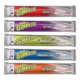 Sqwincher Sqweeze Pops 1 Case - 150 Freezer Tubes of Assorted Flavors (Grape,...