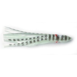 P-Line Unrigged Sunrise Squid (5 Pack), Glow/Grey, 4-1/2"