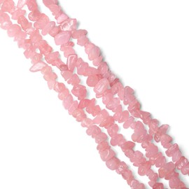 LAIDANLA Rose Quartz 400pcs Natural Chip Stone Beads 5-8mm Healing Crystal Irregular Gemstones Drilled DIY Loose Rocks Bead Crystal for Bracelet Earrings Necklace Jewelry Making Crafting