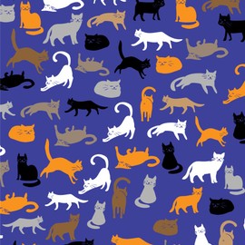 GRAPHICS & MORE Crazy Cat Pattern Gift Wrap Wrapping Paper Rolls