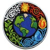 Earth Fire Air Wind Patch Global Nature Elements Embroidered Iron