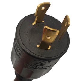 Fullsky FC-L53L52 NEMA L5-30P to NEMA L5-20R Locking 30A Plug to Female L5-20R Generator Locking 3 Prong Receptacle Adapter Output Maximum 20Amp 125Volt