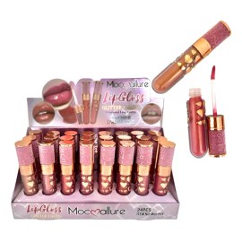 Caja De 24 Gloss Labios Brillantes Con Color Hidratantes