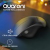 Mouse inalambrico Quaroni. Ergonómico, 3 Botones + Scroll Lateral, 1200DPI.