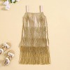 MOBJVIY Toddler Kids Girls Sleeveless Sequin Fringe Dress Zip Back