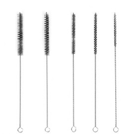 5pcs Wire Brush Tube Cleaning Brush Tube Brush Cleaning Brush Stainless Steel Wire Brush Set Tornado Brush Hand Tool for Pipe Tube Cylinder Bore Cleaning (Stainless Steel)