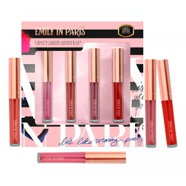 Emily In Paris Kit 4 Labiales Liquidos Emily In Paris Efecto Mate 2.2ml C/u