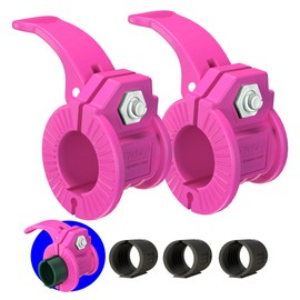 Barbell Clamps, Adjustable Size Dumbbell Clasp, 30 mm, 28 mm, 25 mm, 23 mm, Quick Release Weight Clips, Quick Release Barbell Bar for Crossfit, Weightlifting, Professional Training (Pink Colour)
