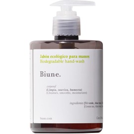 Jabón Líquido para Manos | Con Té Verde y Aloe Vera | Limpiador Suave con Extractos Botánicos para Todo tipo de Pieles | Refrescante Aroma a Té Limón y Menta | Skin Care | Biune. | 300 mL