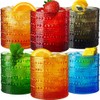 Khen Plastic Hobnail Drinking Glasses Set of 6 Neutral Tones
