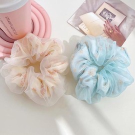 Chiffon Flower Scrunchie / Hair Scrunchie / Organza Scrunchie / 시폰 플라워 스크런치 / 헤어슈슈 곱창 머리끈 오간자 곱창밴드