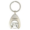 happyROSS Keyring with Shopping Trolley Token Camper, Matte Silver