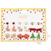Lux Accessories Christmas Candycane Reindeer Red Ribbon Gold Snowflake Tree