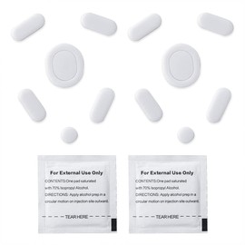 2 Sets White Rounded Curved Edges Mouse Feet Pads Skates Compatible for Logit G304 G305 Mouse