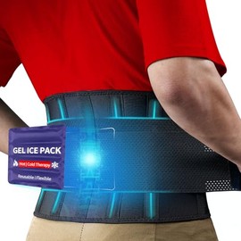 FEATOL - Cinturón de apoyo para la espalda baja para aliviar el dolor de espalda, hernia, disco de ciática, escoliosis, diseño de material...         