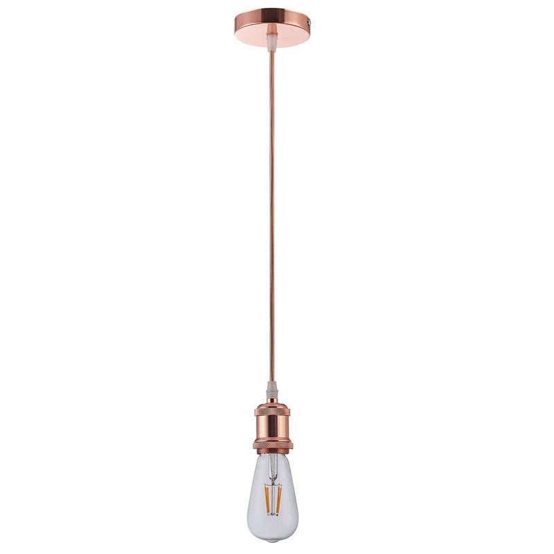 Innoteck Vintage Ceiling Pendant Lamp Holder E27 Metal Fabric Braided