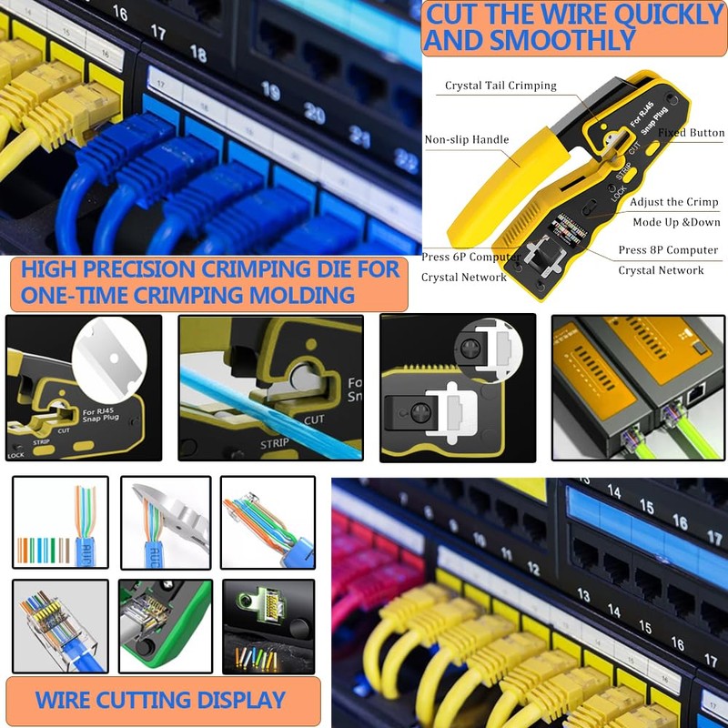Mayline RJ45 Crimping Tool for Professional Installation Kits, Computer Cable